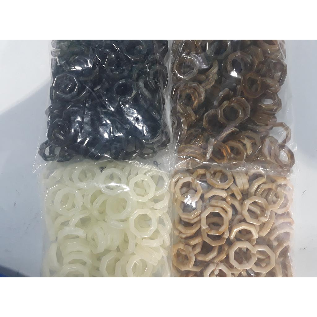 CADENA ACRILICA COLORES HEXAGONAL 8PCS