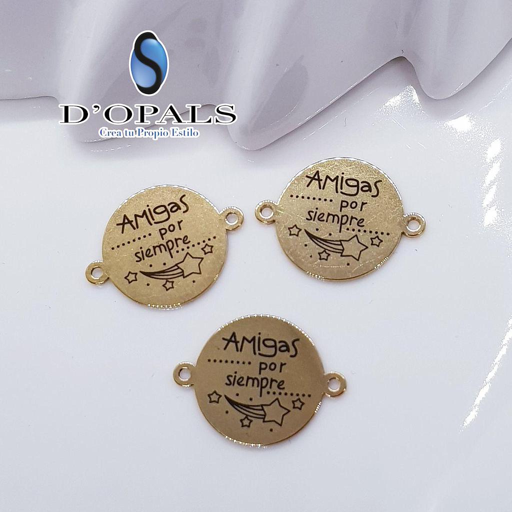 DIJE AMIGAS POR SIEMPRE ACERO