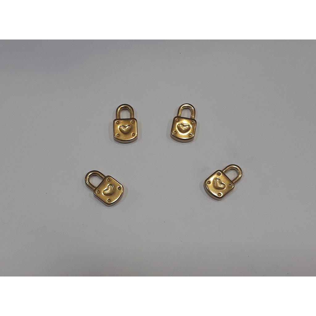 DIJE CANDADO CON CORAZON ACERO