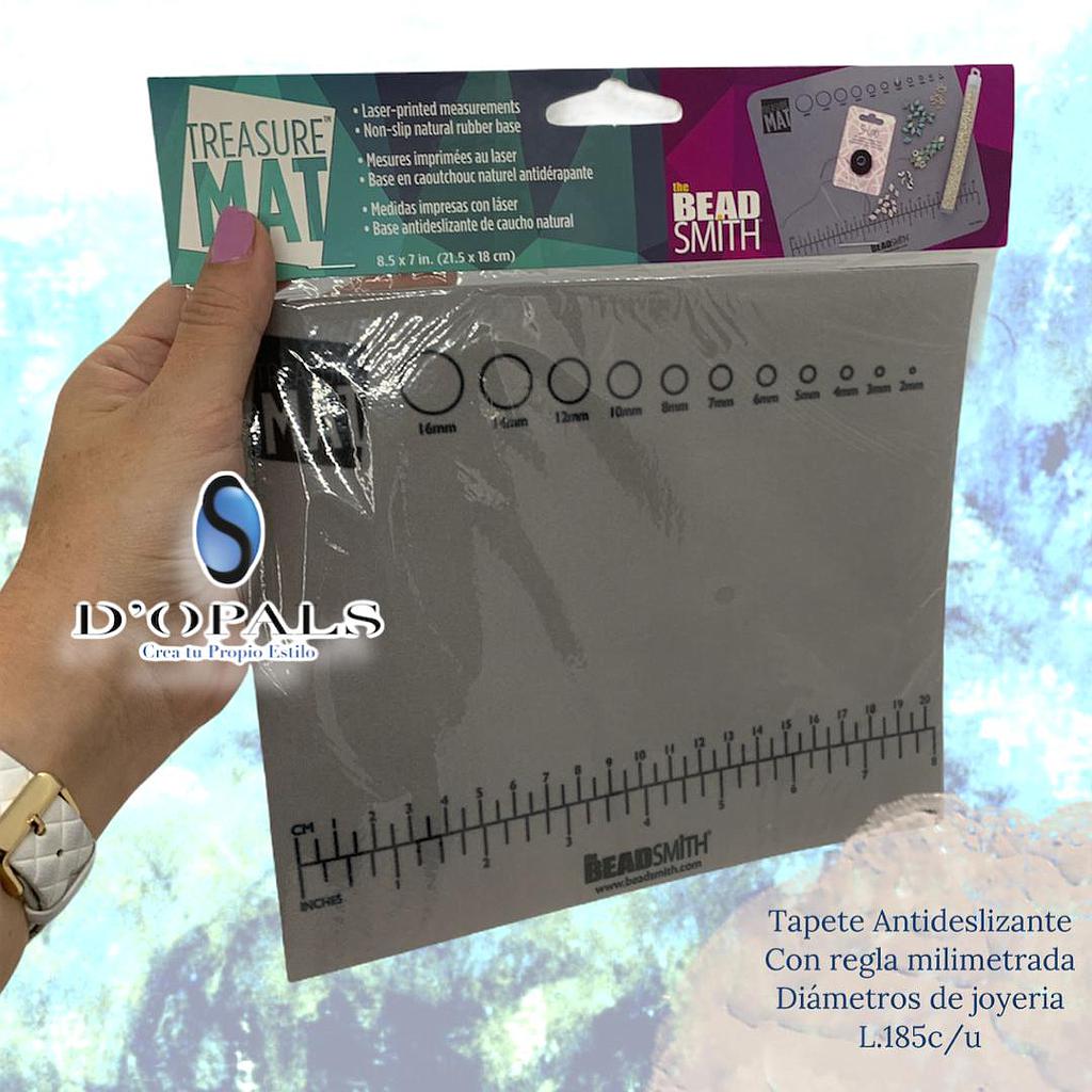 TAPETE ANTIDESLIZANTE CON REGLA MILIMETRADA 8.5X7PULG.