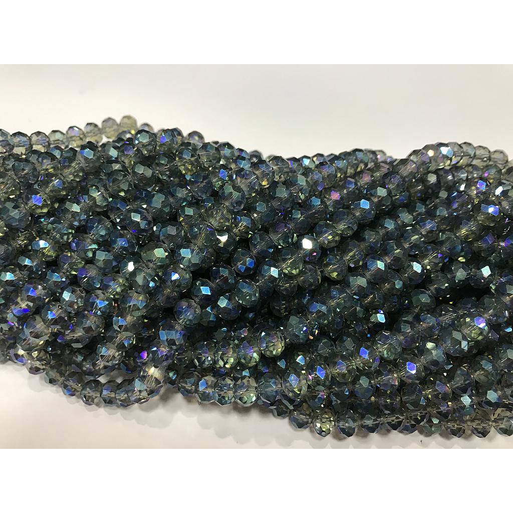 CRISTAL RONDEL AZUL VERDOSO 8MM