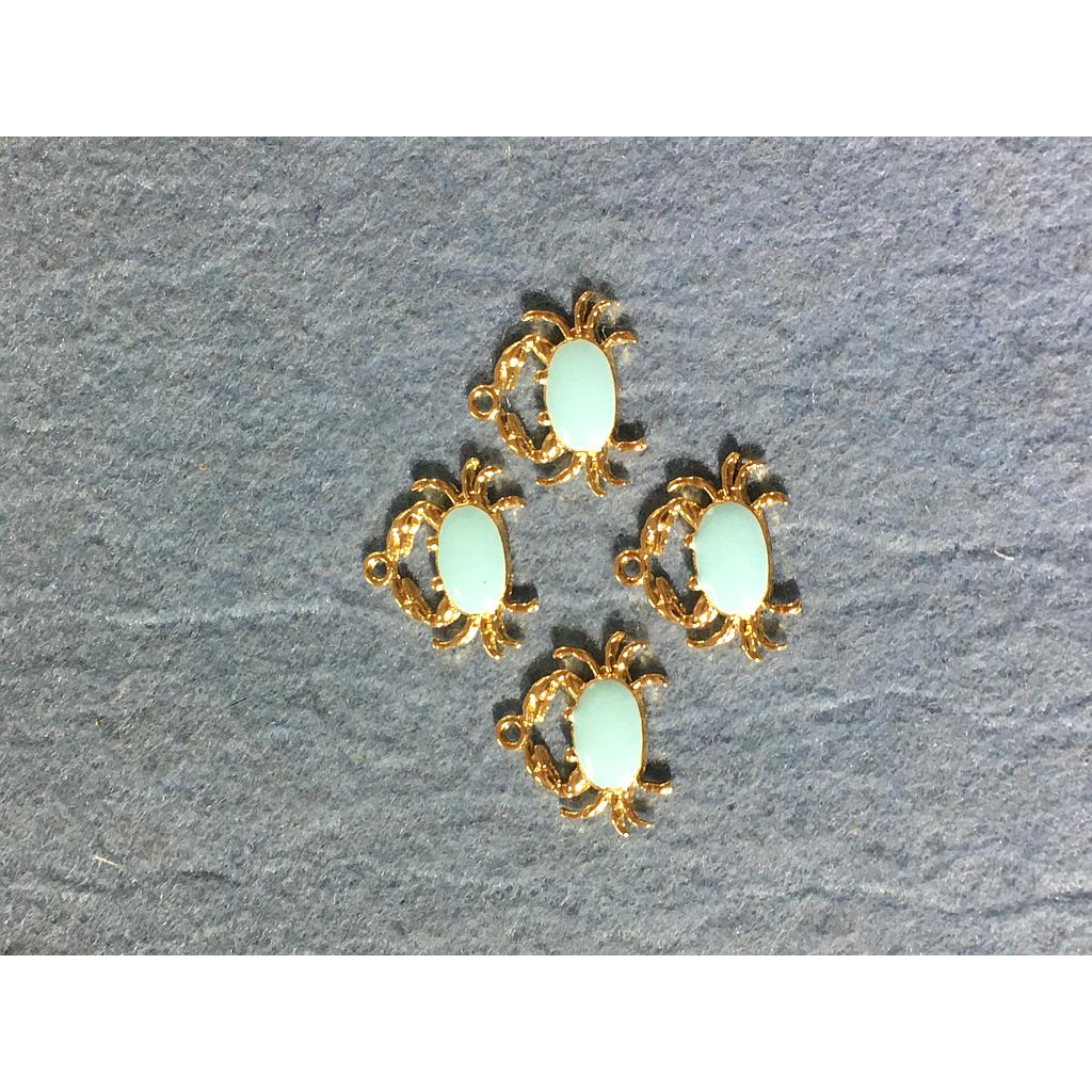 DIJE CANGREJO DE ENAMEL 4 PIEZAS