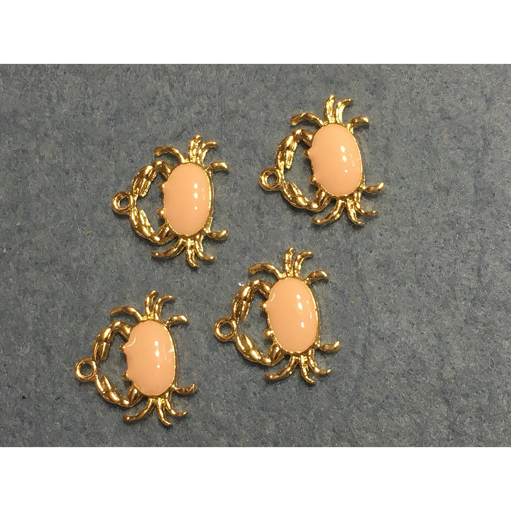 DIJE CANGREJO DE ENAMEL 4 PIEZAS