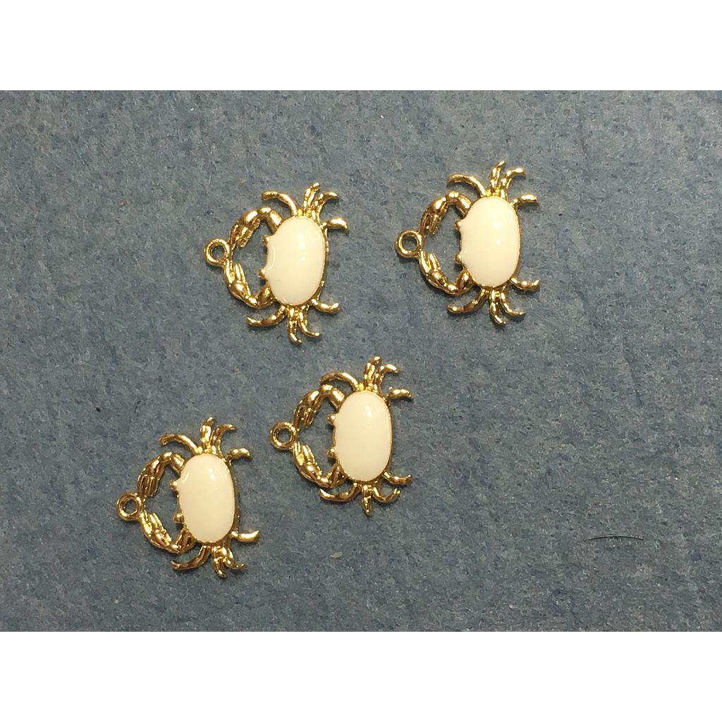 DIJE CANGREJO DE ENAMEL 4 PIEZAS