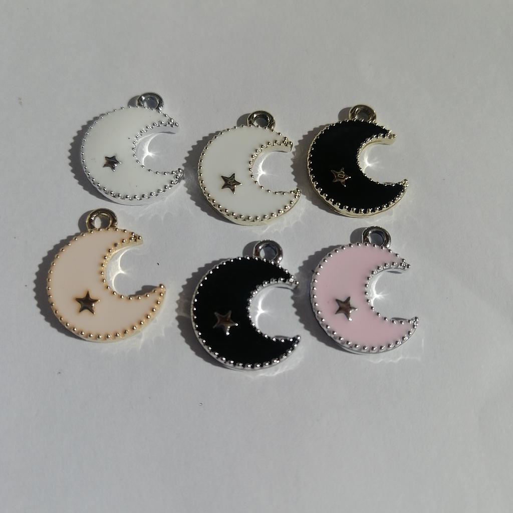 DIJE PEWTER LUNAS 6 PIEZAS