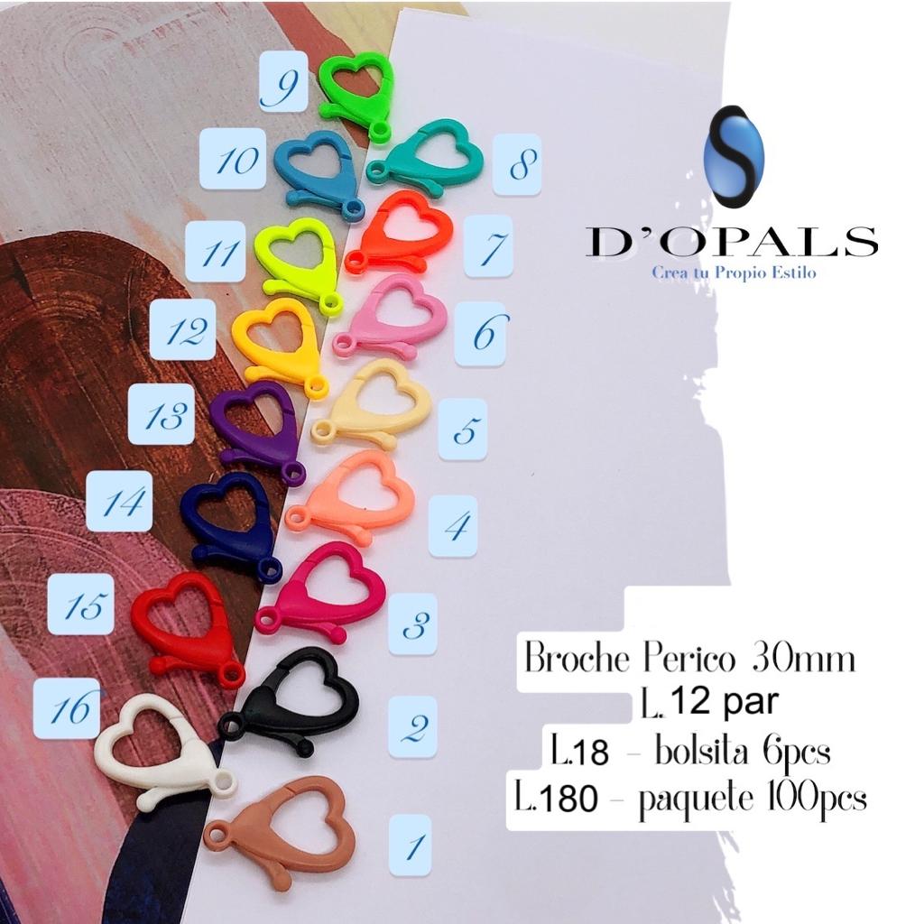 BROCHE ACRILICO CORAZON 30MM