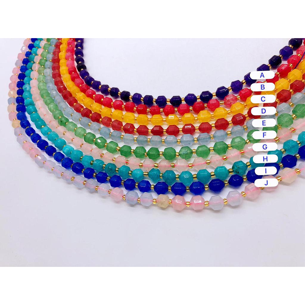 PIEDRA AGATA FACETEADA 7X8MM 41PCS APROX.