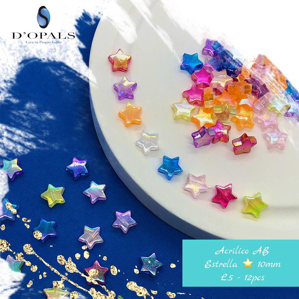 ESTRELLA ACRILICO AB 10MM 10 GRAMOS