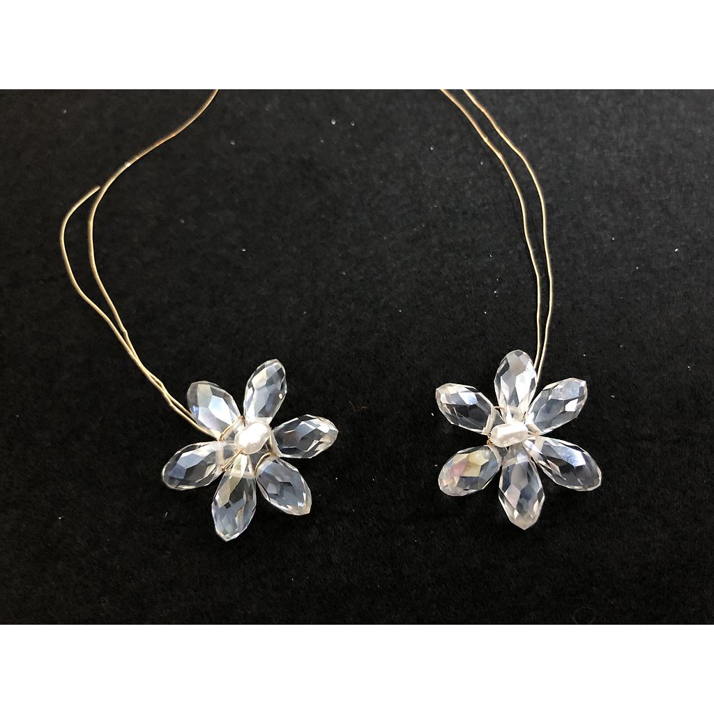 FLORES DE CRISTALES CON ALAMBRISMO