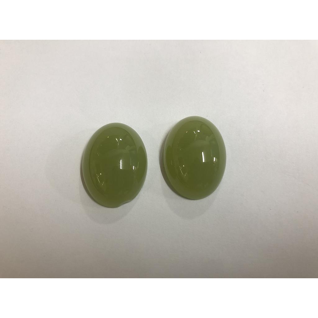 ACRILICO 18X25MM OVALADO OPALO VERDE