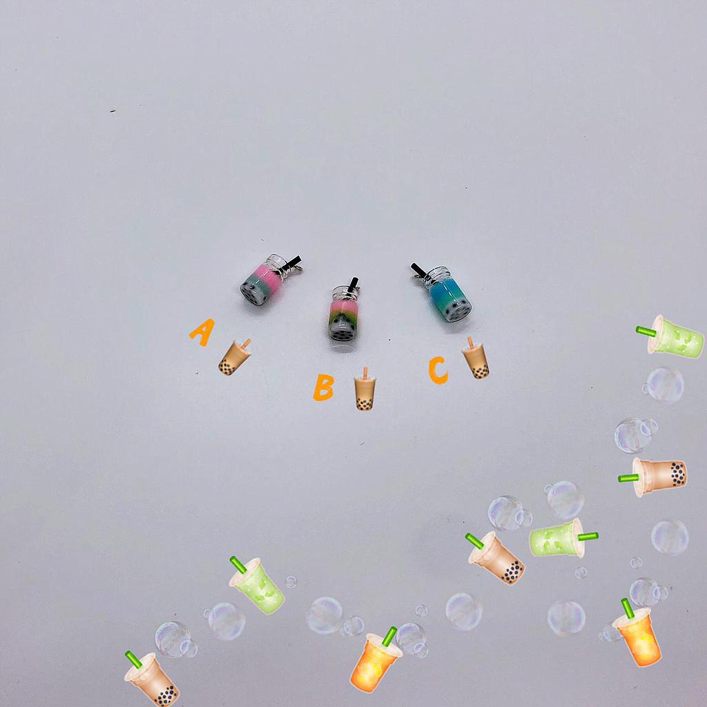 DIJE DE VASITO CON MALTEADA Y OREO 18MM