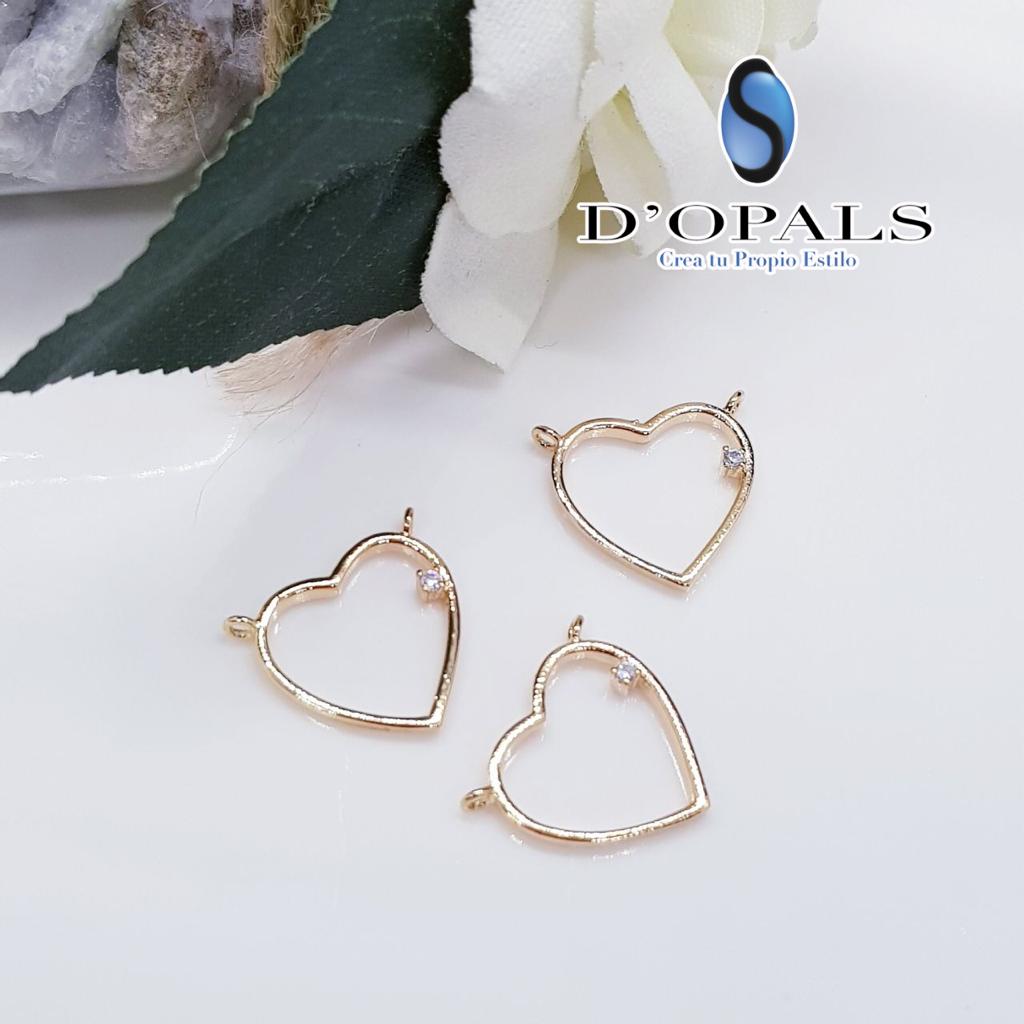 DIJE CORAZON ELECTROENCHAPADO 15MM