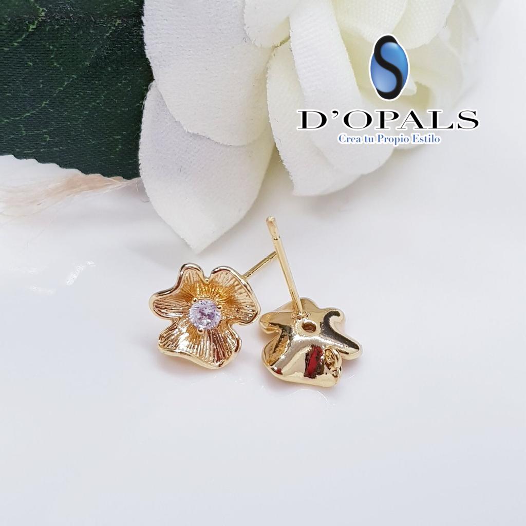 PATENTES ELECTROENCHAPADO FLOR 10MM