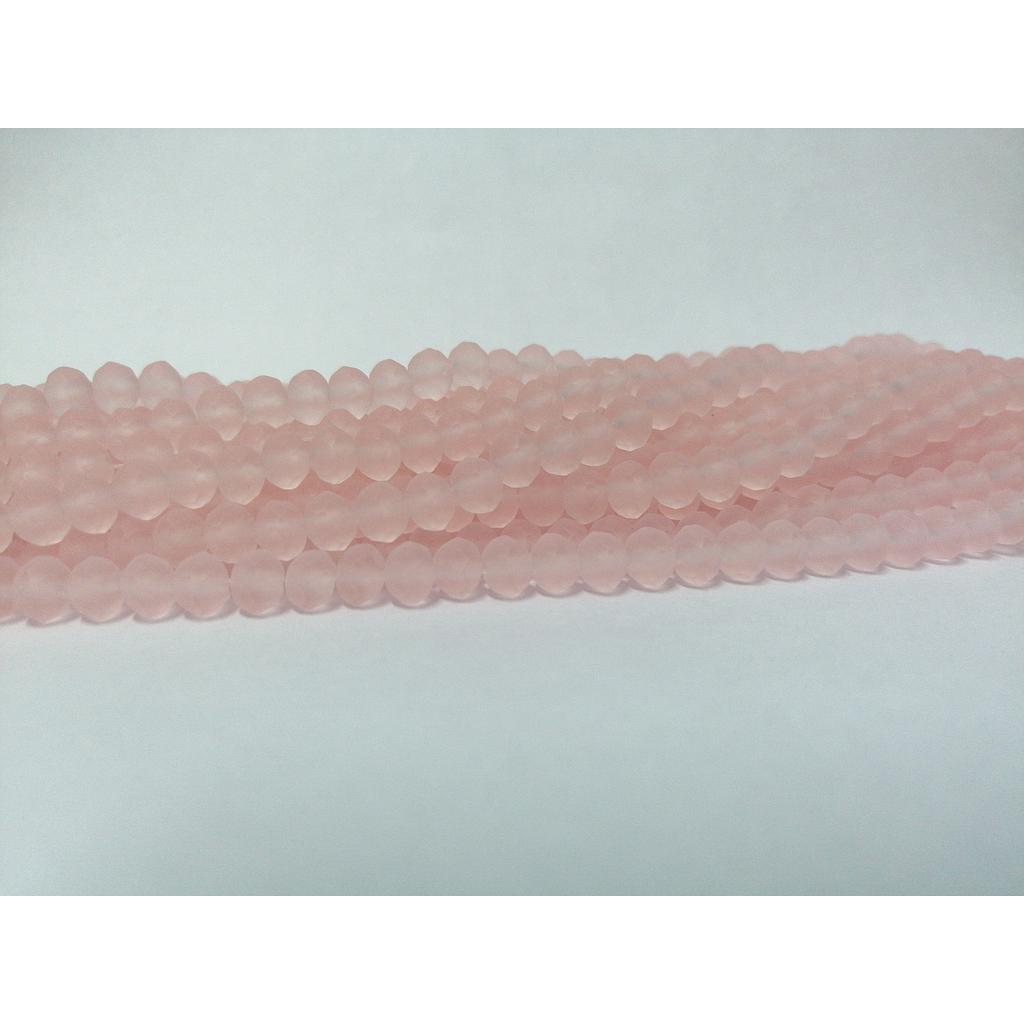 CRISTAL RONDEL MATE ROSADO RUBOR 6MM