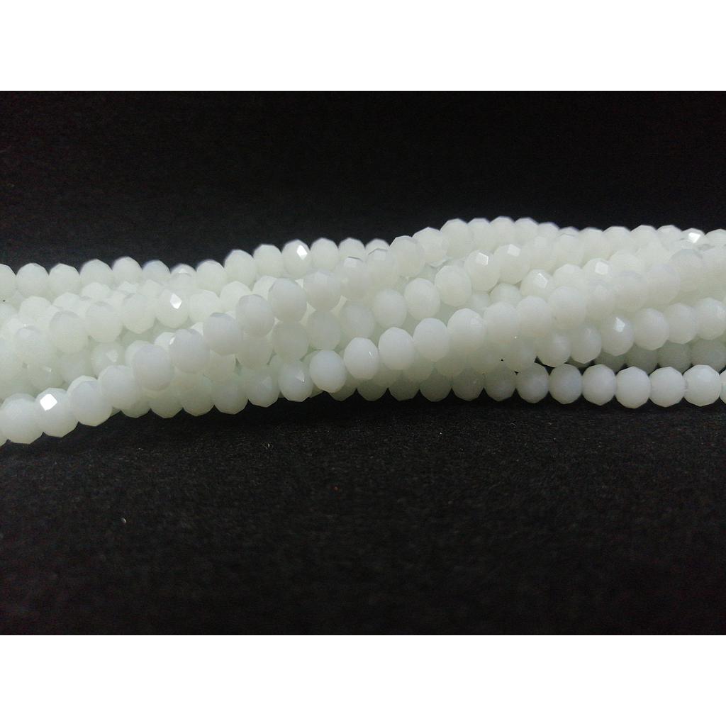 CRISTAL RONDEL MATE BLANCO NIEVE 6MM