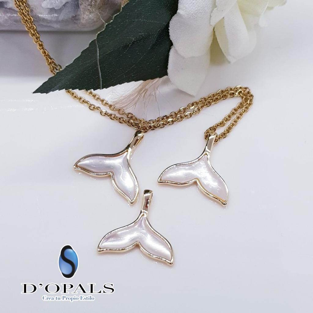 DIJE COLA SIRENA ELECTROENCHAPADO 17MM