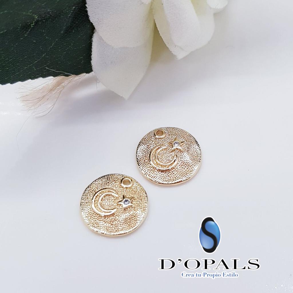 DIJE LUNA ELECTROENCHAPADO 13MM