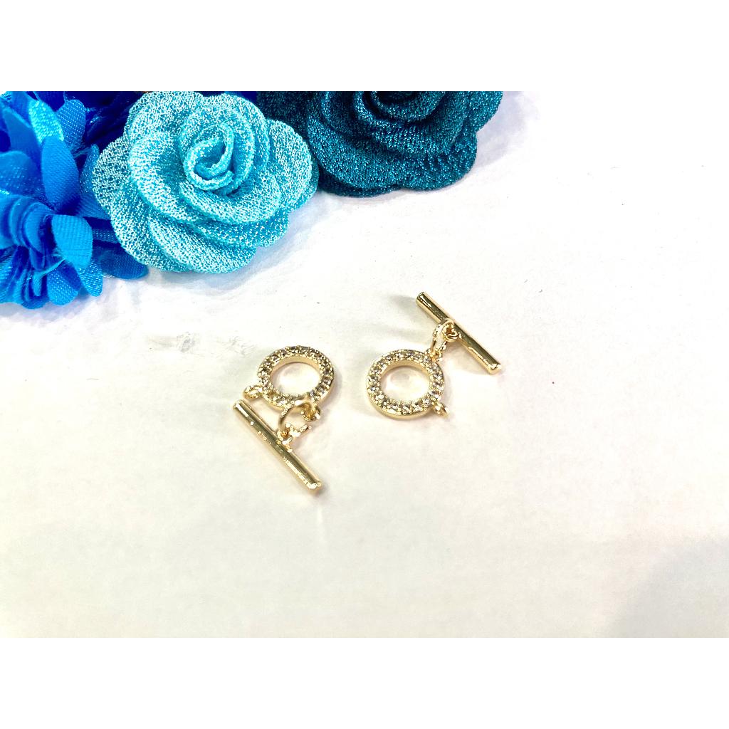 BROCHE REDONDO ELECTROENCHAPADO 9MM