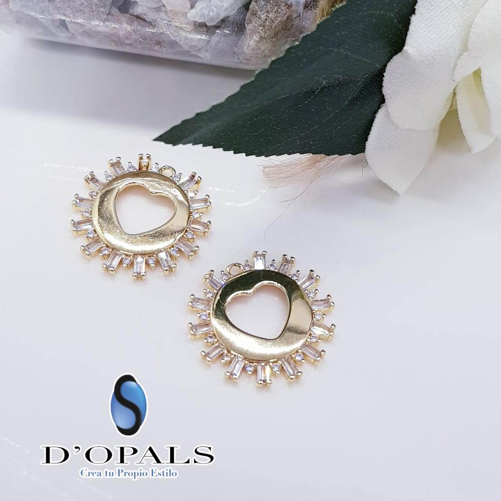 DIJE CORAZON ELECTROENCHAPADO 22MM