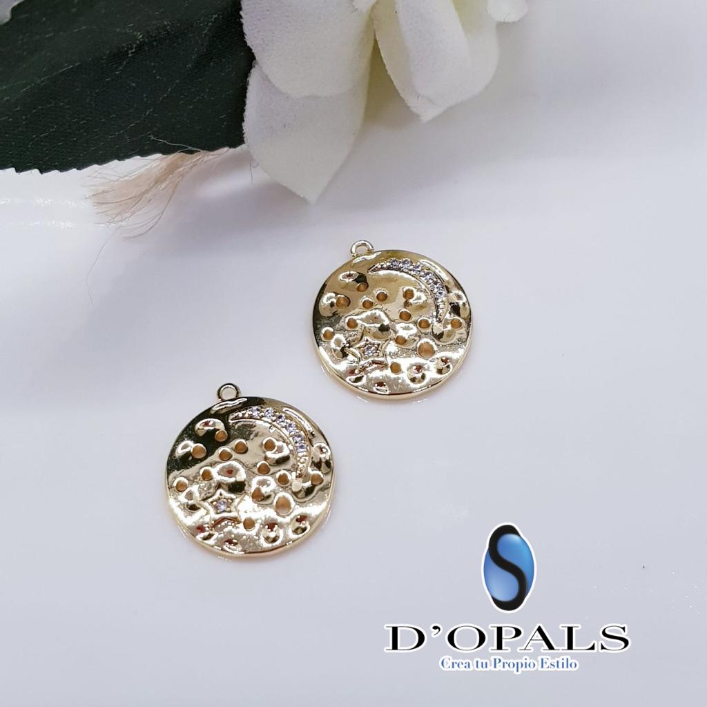 DIJE LUNA ELECTROENCHAPADO 15MM