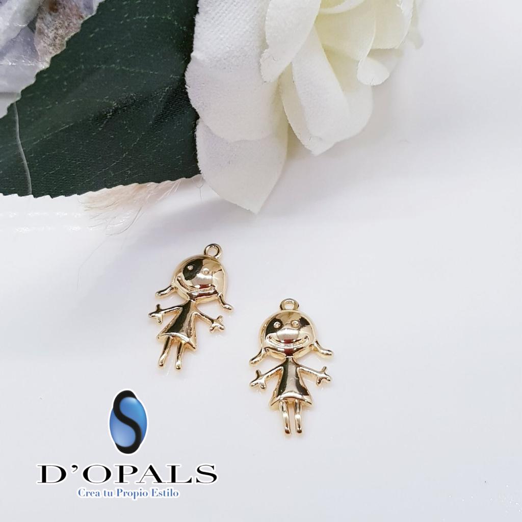 DIJE NIÑA ELECTROENCHAPADO 20MM