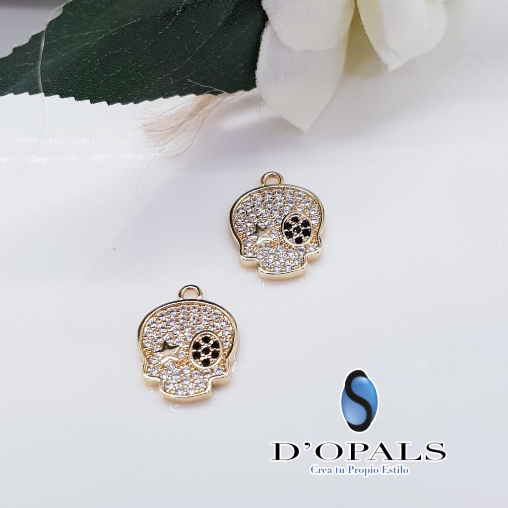 DIJE CALAVERA ELECTROENCHAPADO 15MM