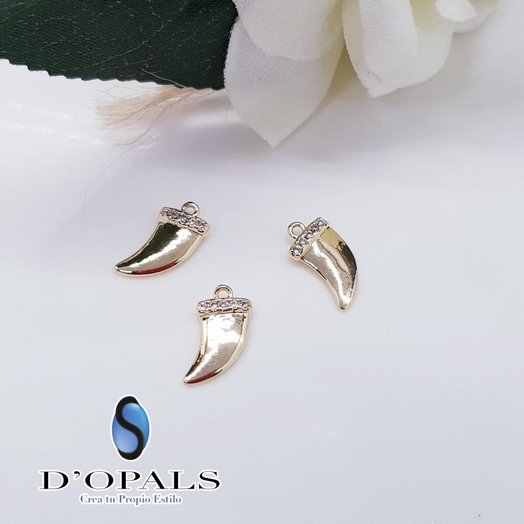 DIJE COLMILLO ELECTROENCHAPADO 11MM