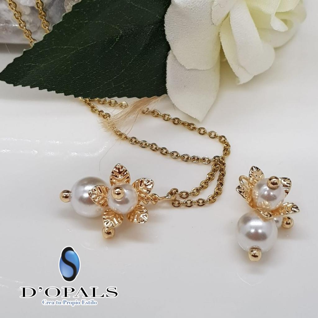 FLOR DE PERLAS ALAMBRISMO  20MM