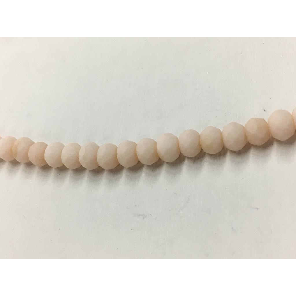 CRISTAL RONDEL MATE SALMON 6MM 48PCS APROX.