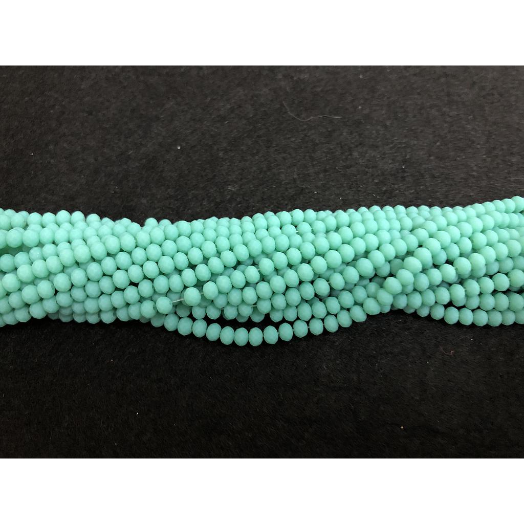 CRISTAL RONDEL MATE VERDE MENTA 3MM