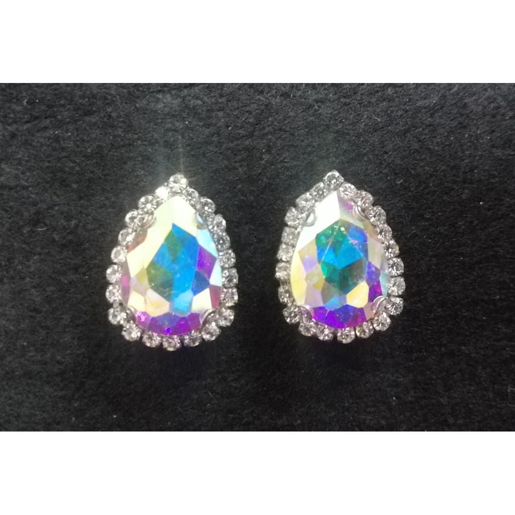 CRISTAL ENGARZADO GOTA 23X18MM