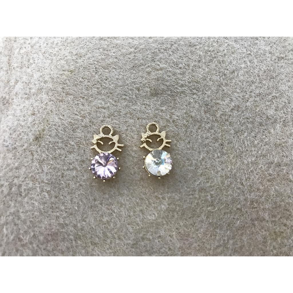 DIJE DE GATO PEWTER CON CIRCONIA