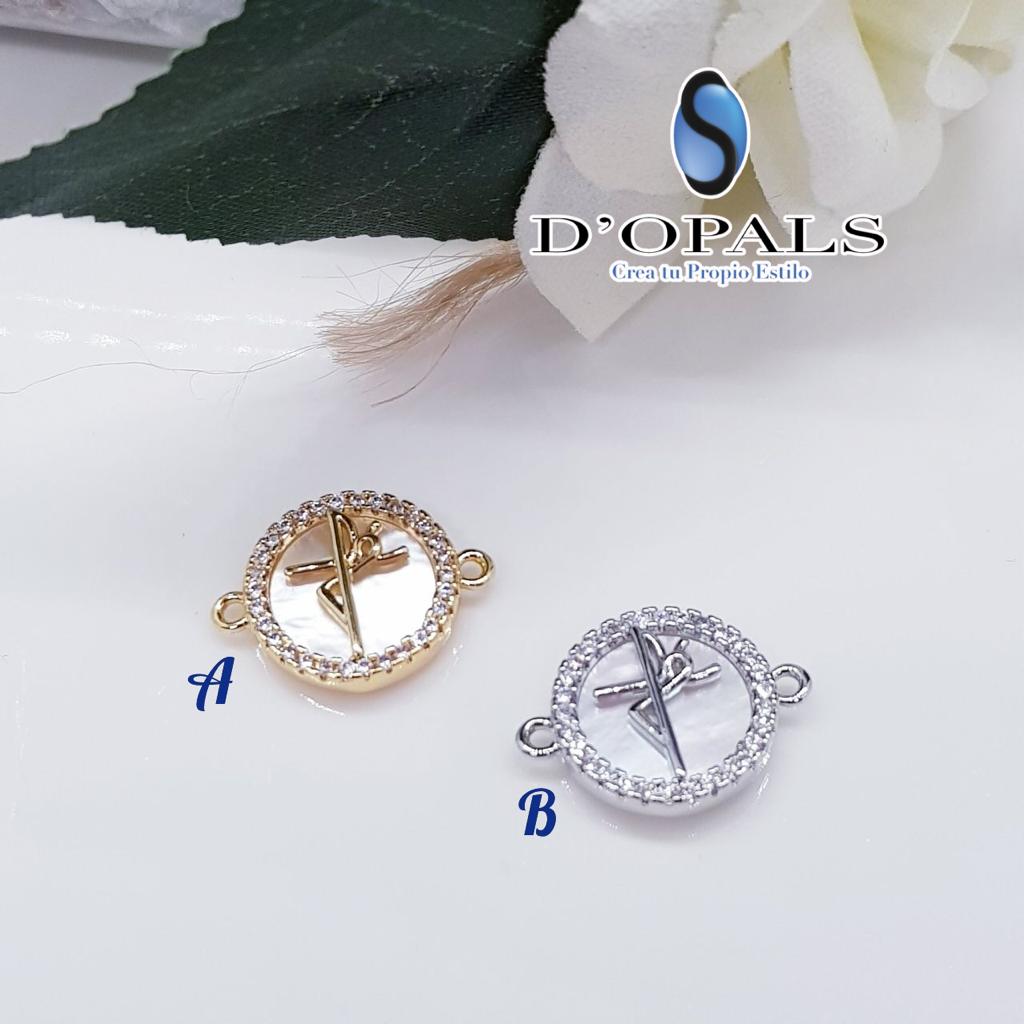 DIJE FE CONCHA NACAR Y MICROCIRCONIA