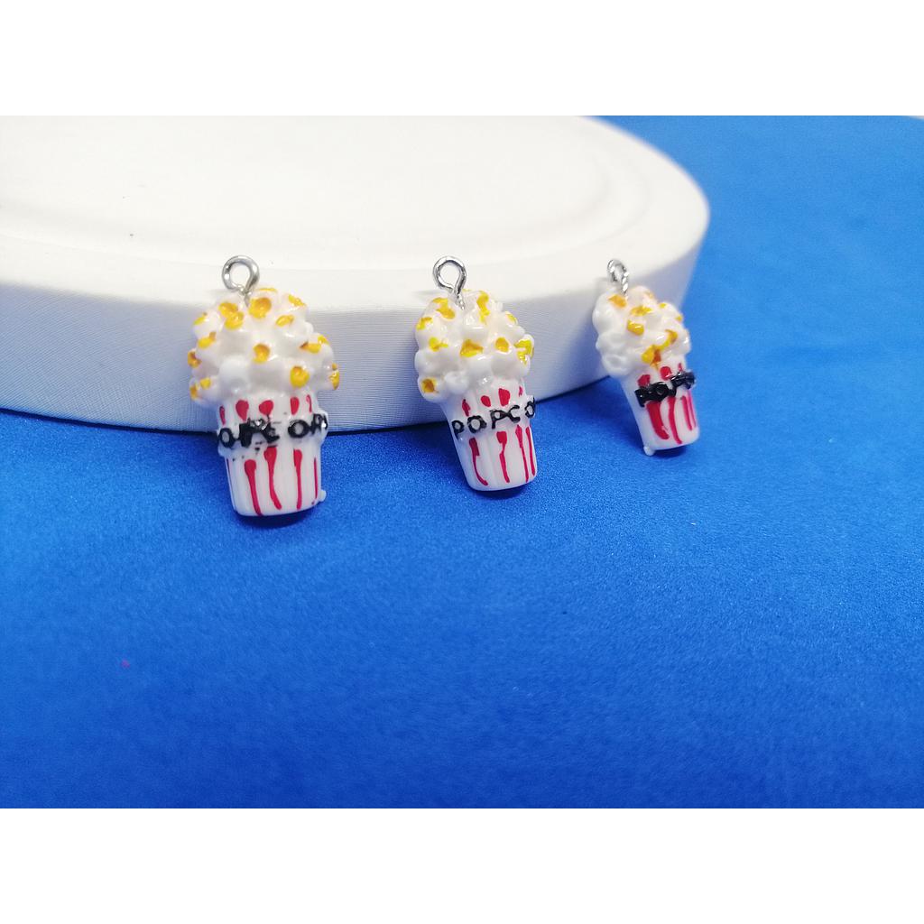 DIJE DE PALOMITAS POPCORN 23MM 50 PIEZAS