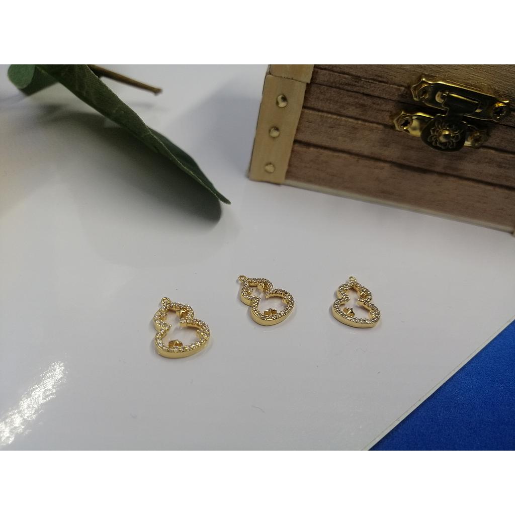 DIJE CON ESTRELLAS ELECTROENCHAPADO 14MM