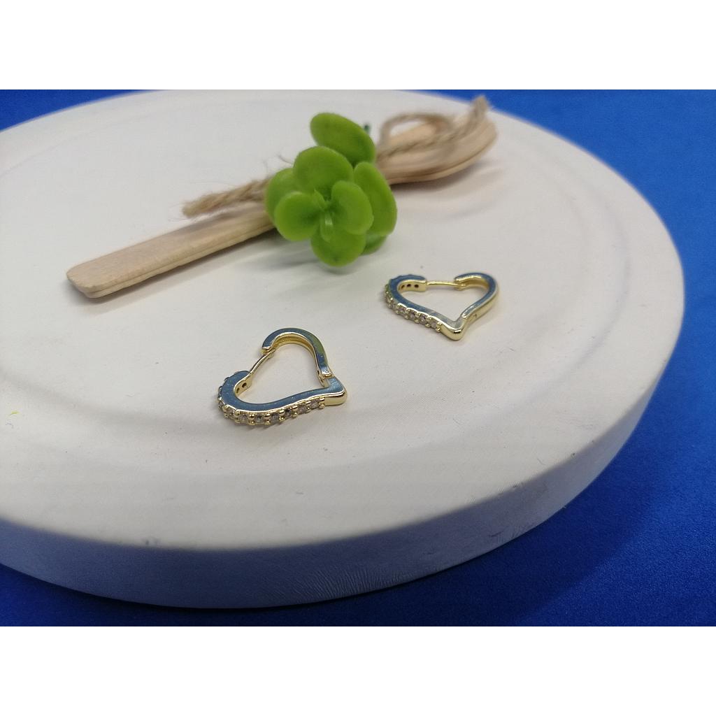 AROS HUGGIES CORAZON MICROCIRCONIA 17MM