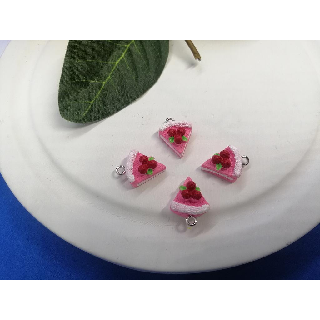 DIJE PASTEL DE FRESAS 15MM