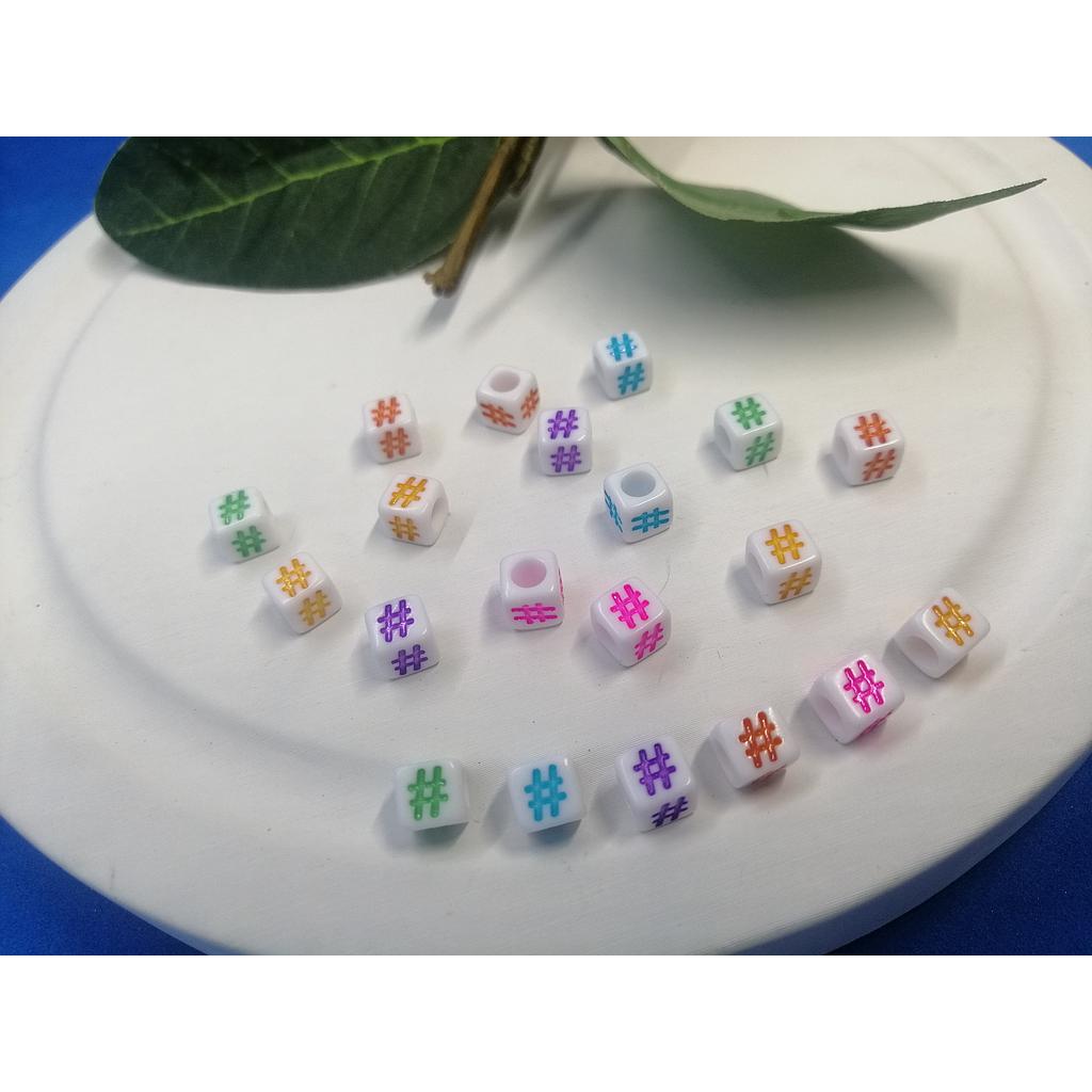 SEPARADOR ACRILICO HASHTAG 6X6MM 500GRS