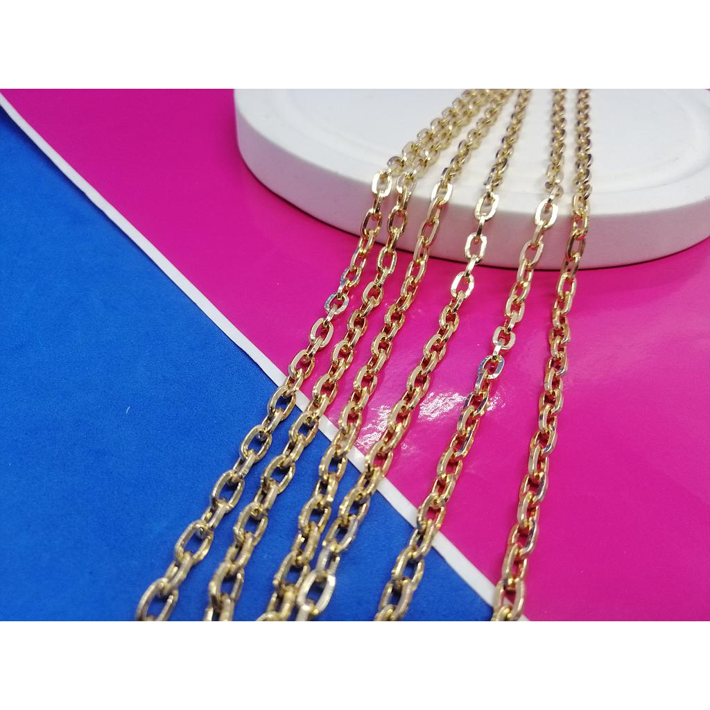 CADENA DE ALUMINIO DORADA 8MM
