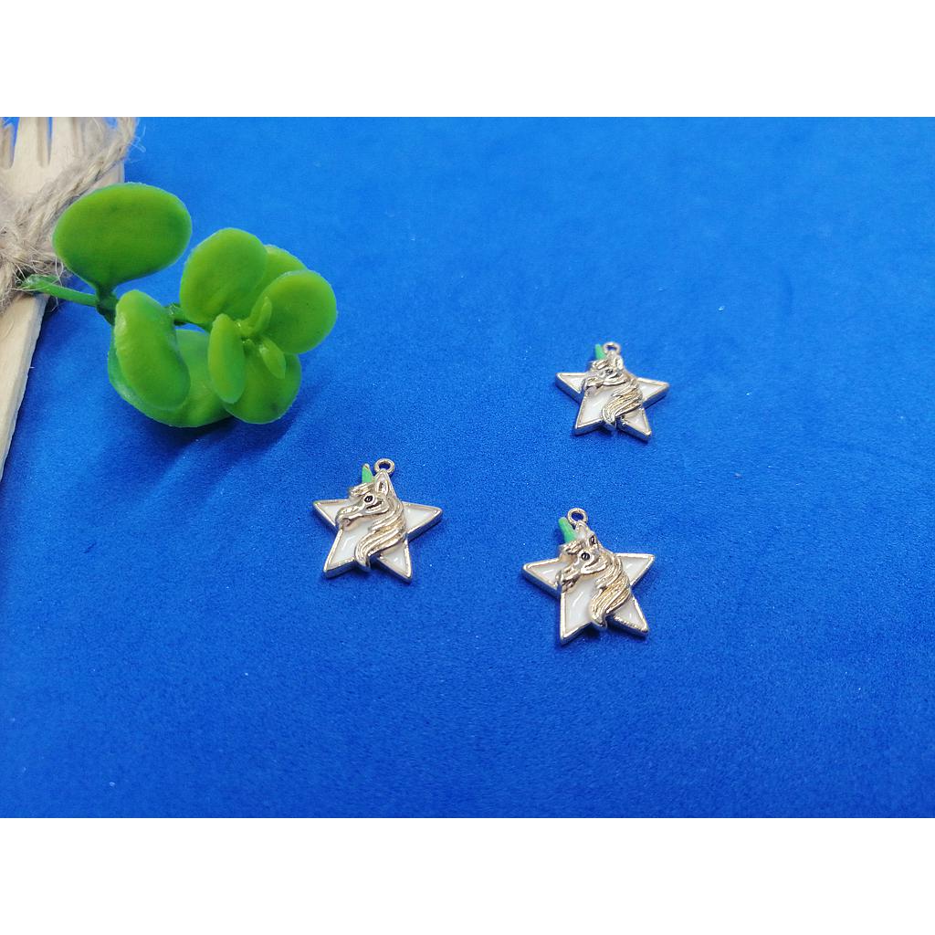 DIJE ESTRELLA Y UNICORNIO ENAMEL