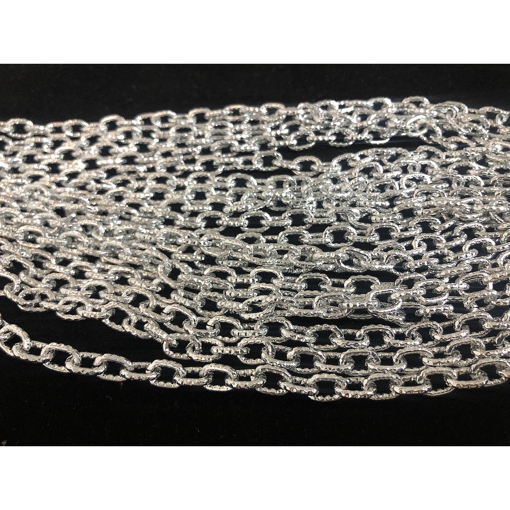 CADENA DE ALUMINIO PLATEADA 6*10MM
