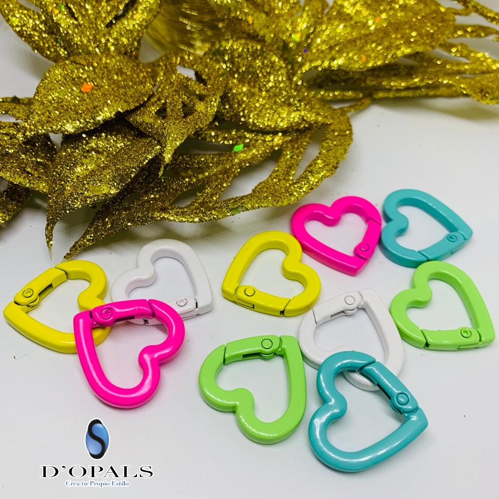 BROCHE ACRILICOMETAL CORAZON 22MM