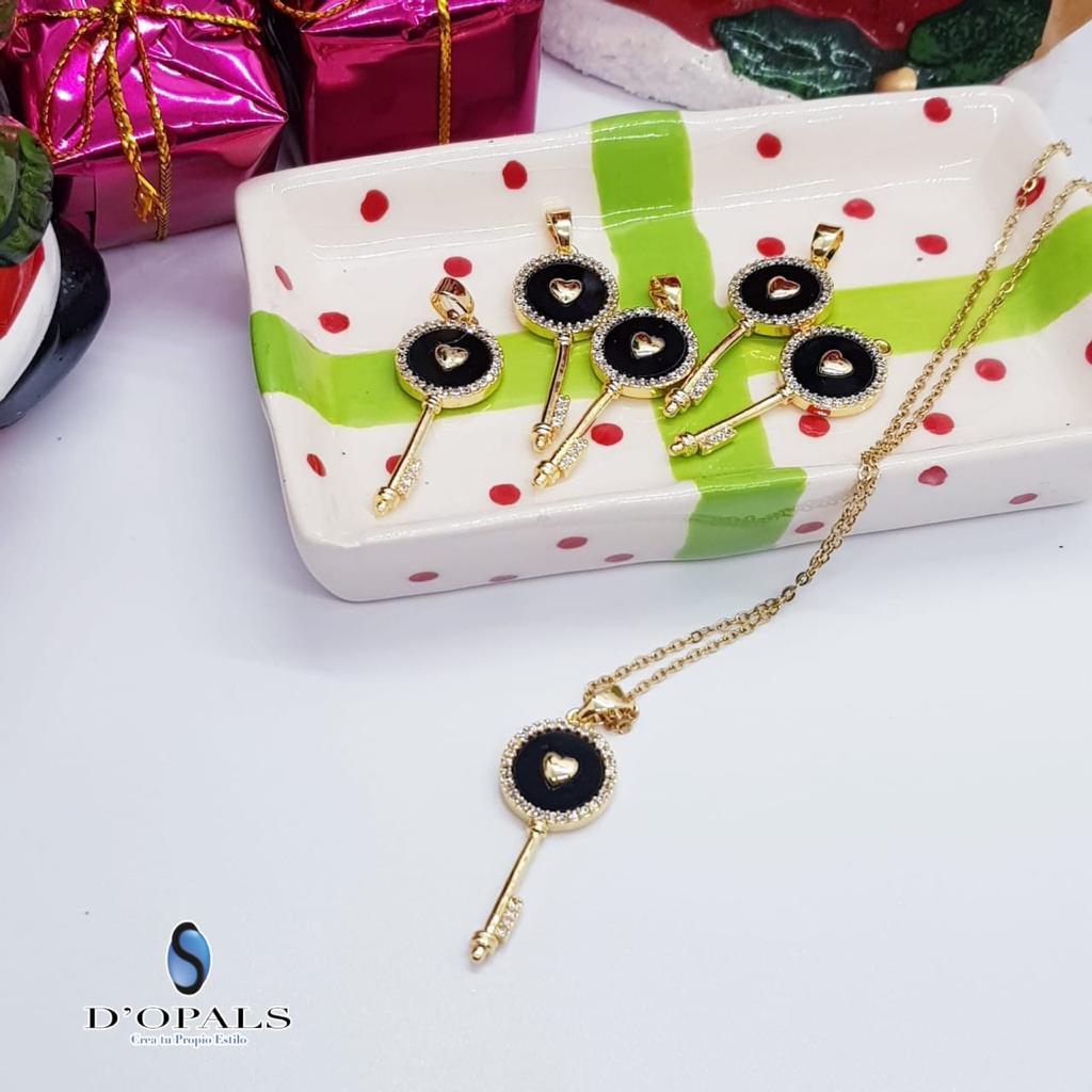 DIJE LLAVE ELECTROENCHAPADO