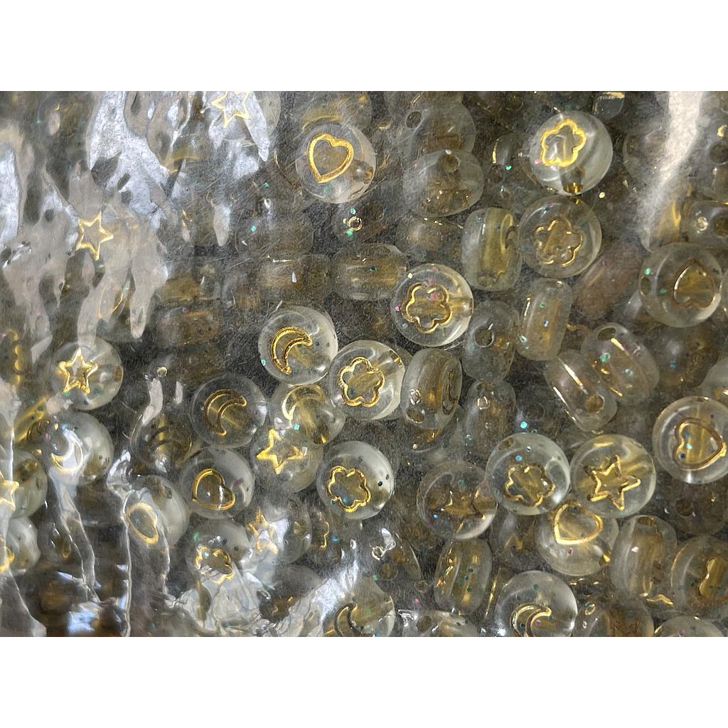 SEPARADOR ACRILICO  REDONDO DORADO 10GRAMOS