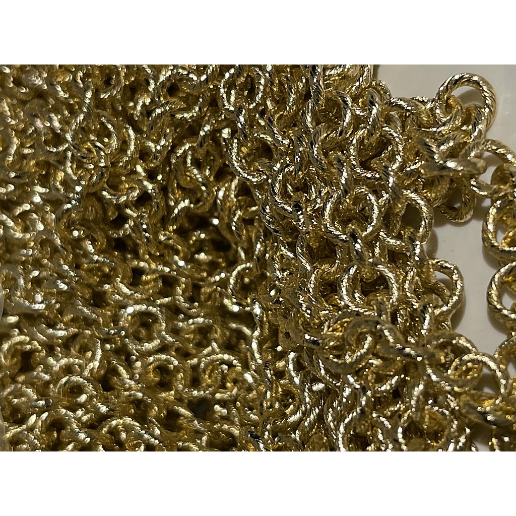CADENA DE ALUMINIO DORADA 50M