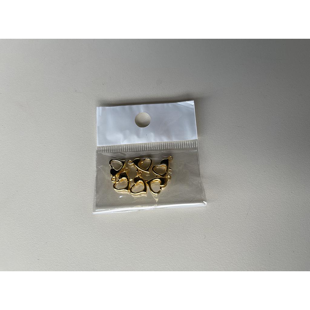 BROCHE PERICO CORAZON 6PCS 12MM