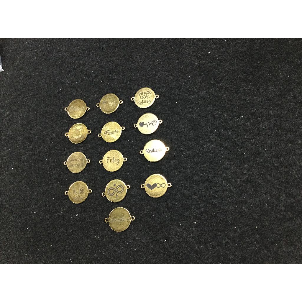 DIJE FRASES 15MM ACERO