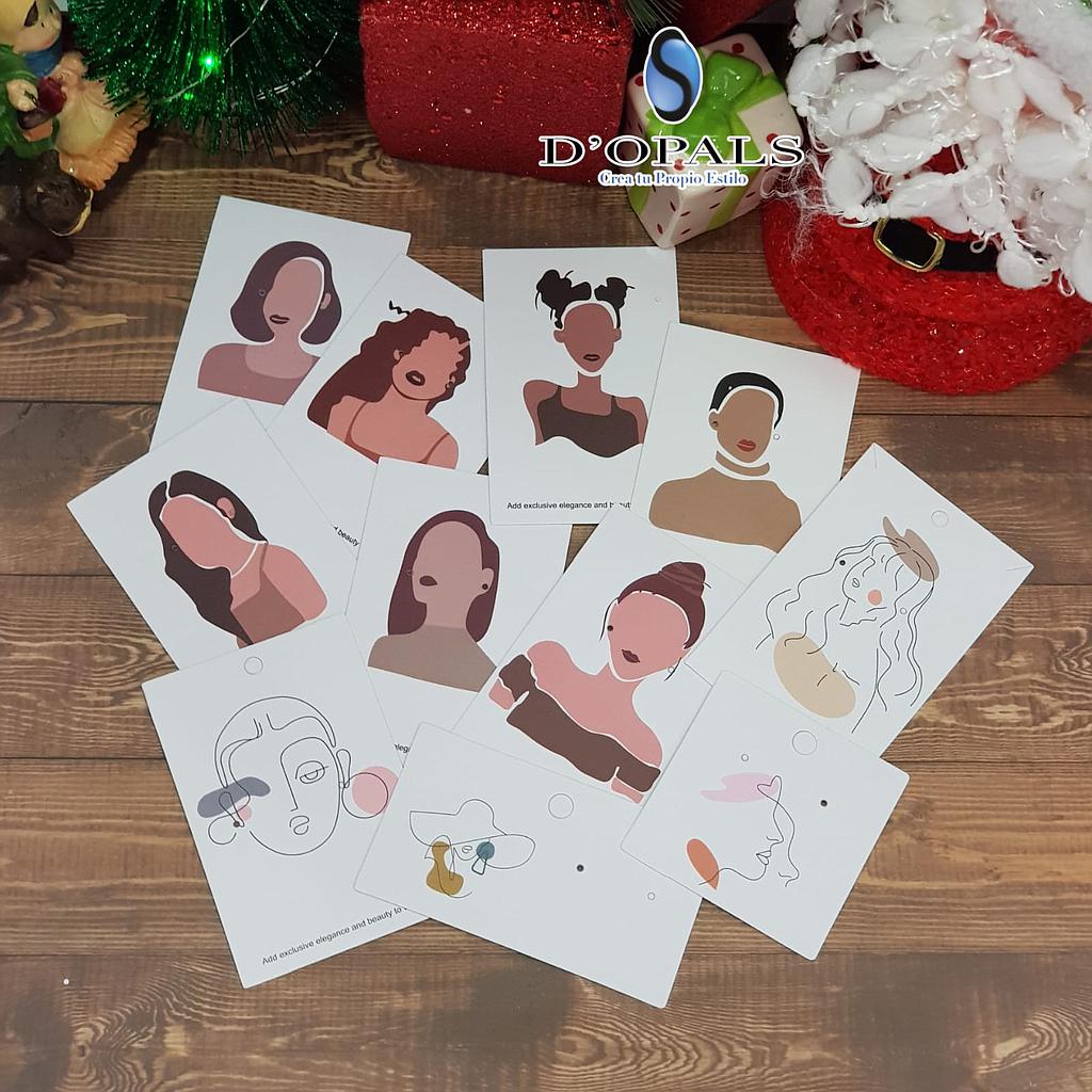 CARTONCITOS EXHIBIDOR MUJERES 6*9CM 5PCS