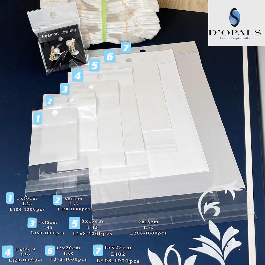 BOLSA CON PEGAMENTO 5X10CM 100PCS