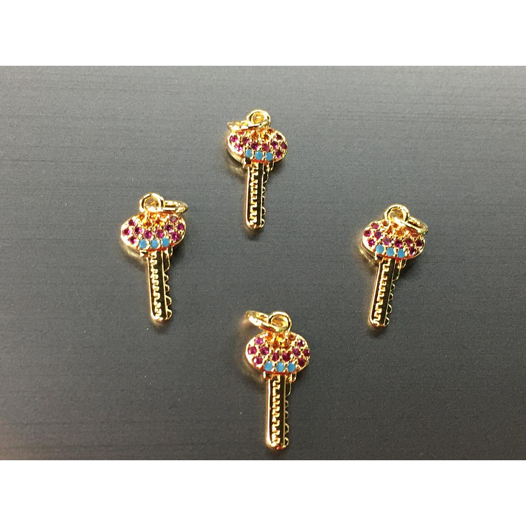 DIJE LLAVE MICROCIRCONIA